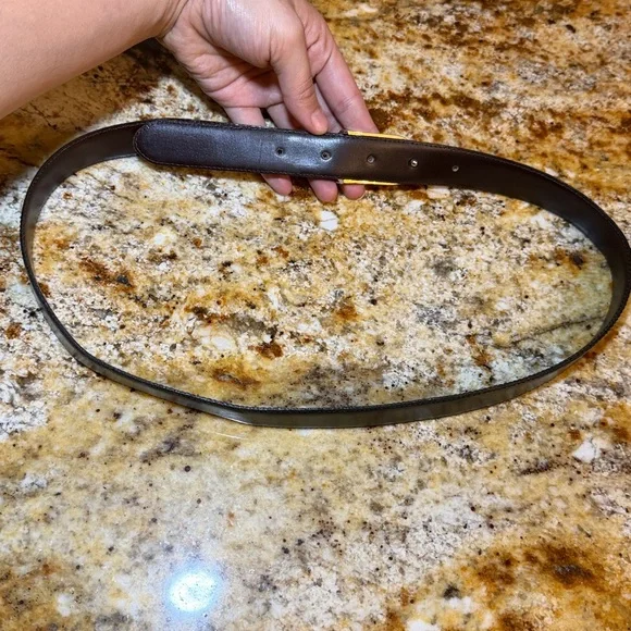 DIOR Vintage Reversible Belt Black Brown Leather - Picture 4 of 5